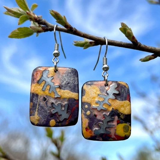 Lightweight handmade earrings New Zealand Aether 06