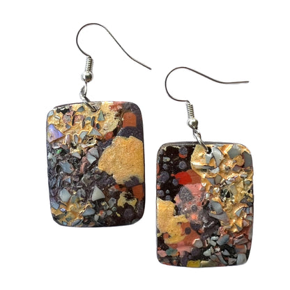 One-of-a-kind handcraft lacquer earrings for women NZ online ether 04