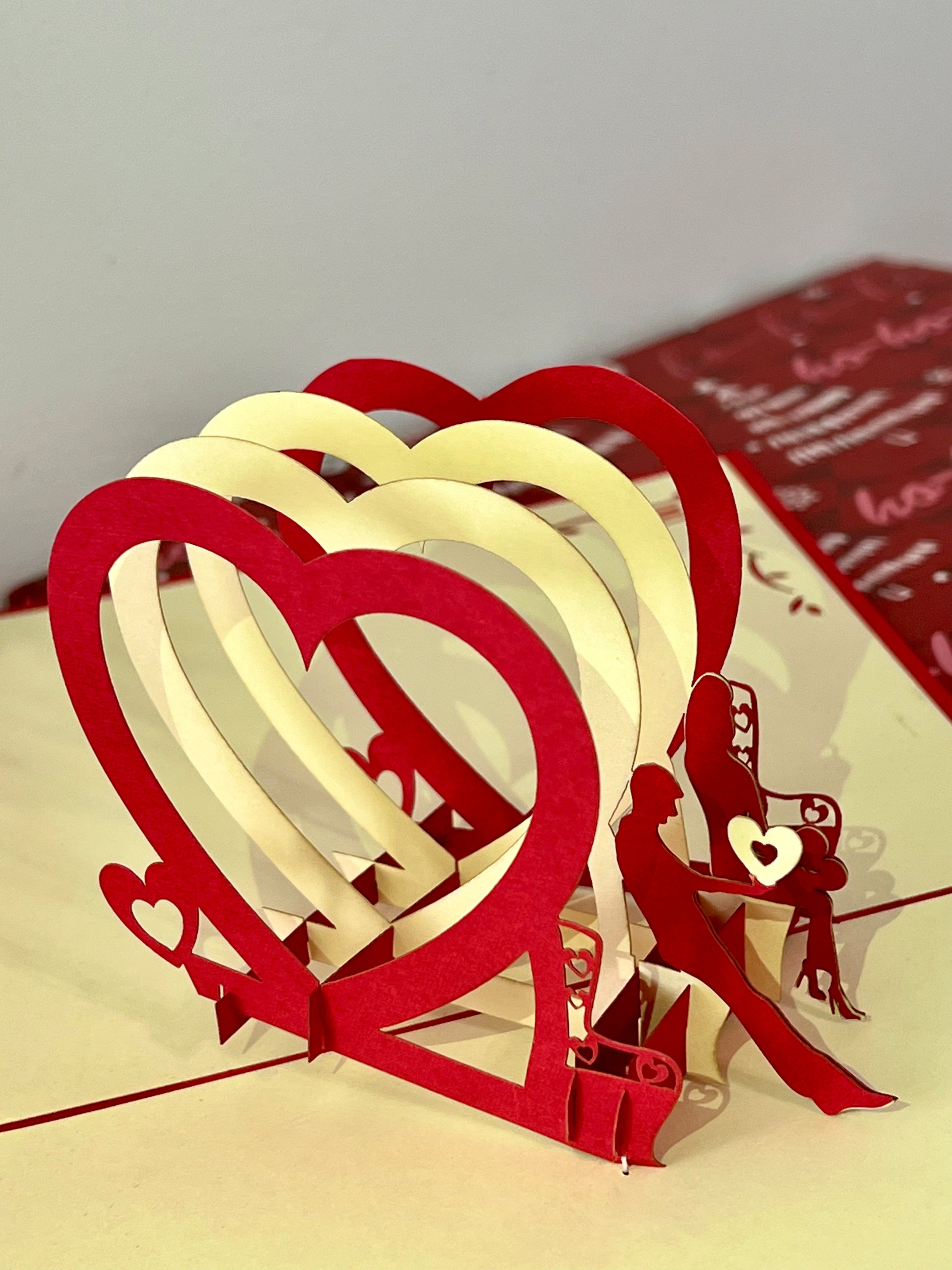 Romantic moments popup card - open