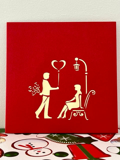 Romantic moment for couple