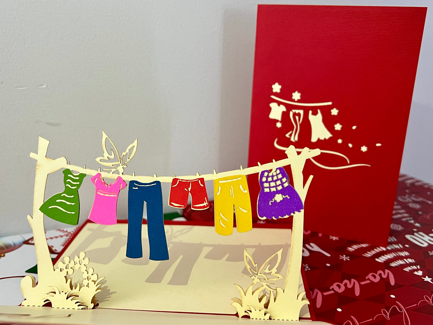 Sunny Day popup card - open and closed