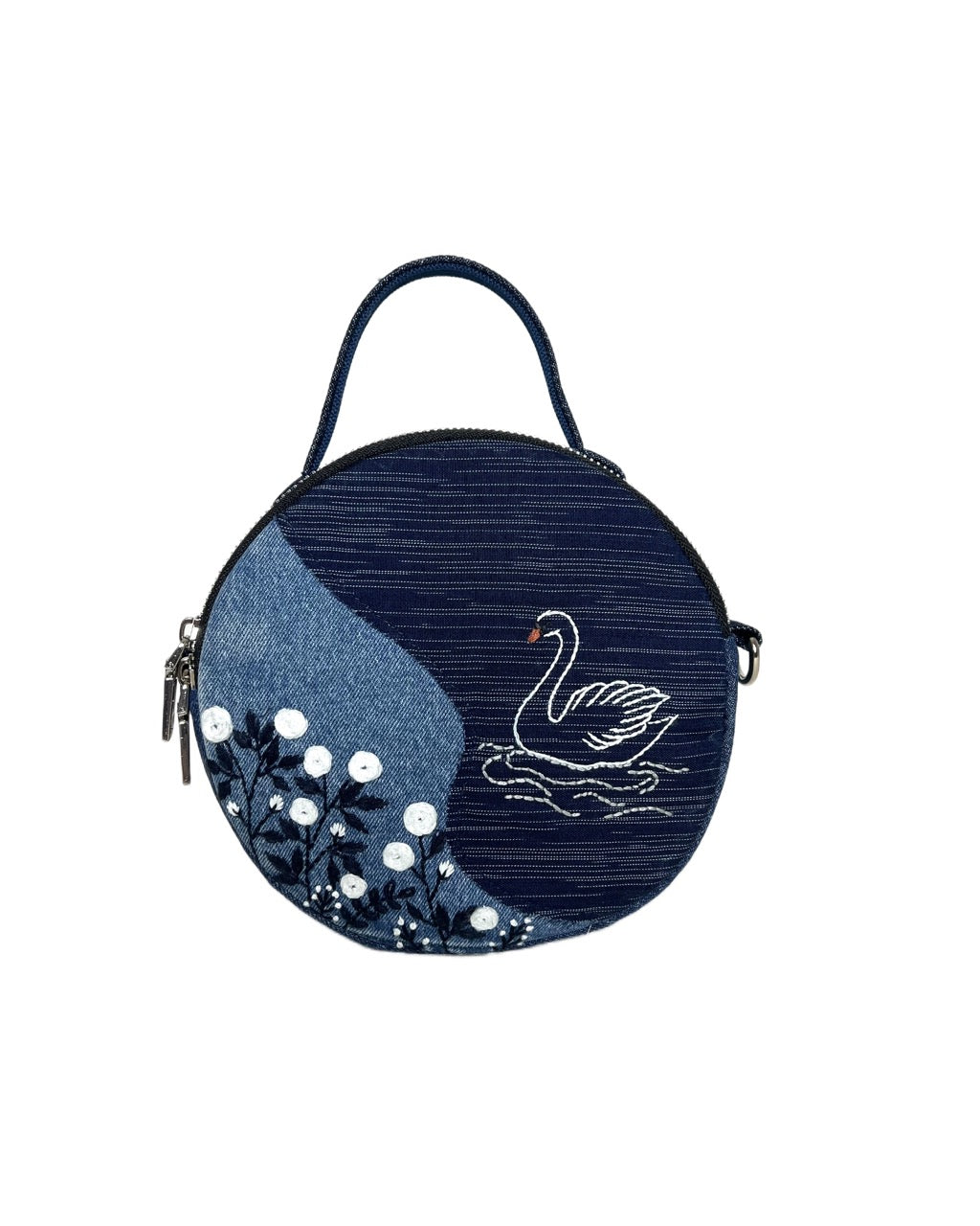 Hand-embroidered Mini Drum Bag