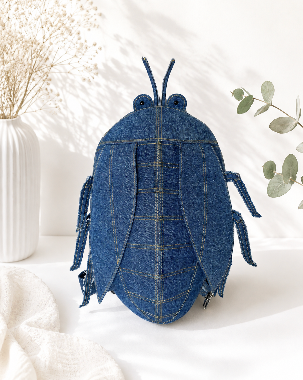 One-of-a-kind 3D cicada backpack, designed to cling naturally to your back like a piece of living art