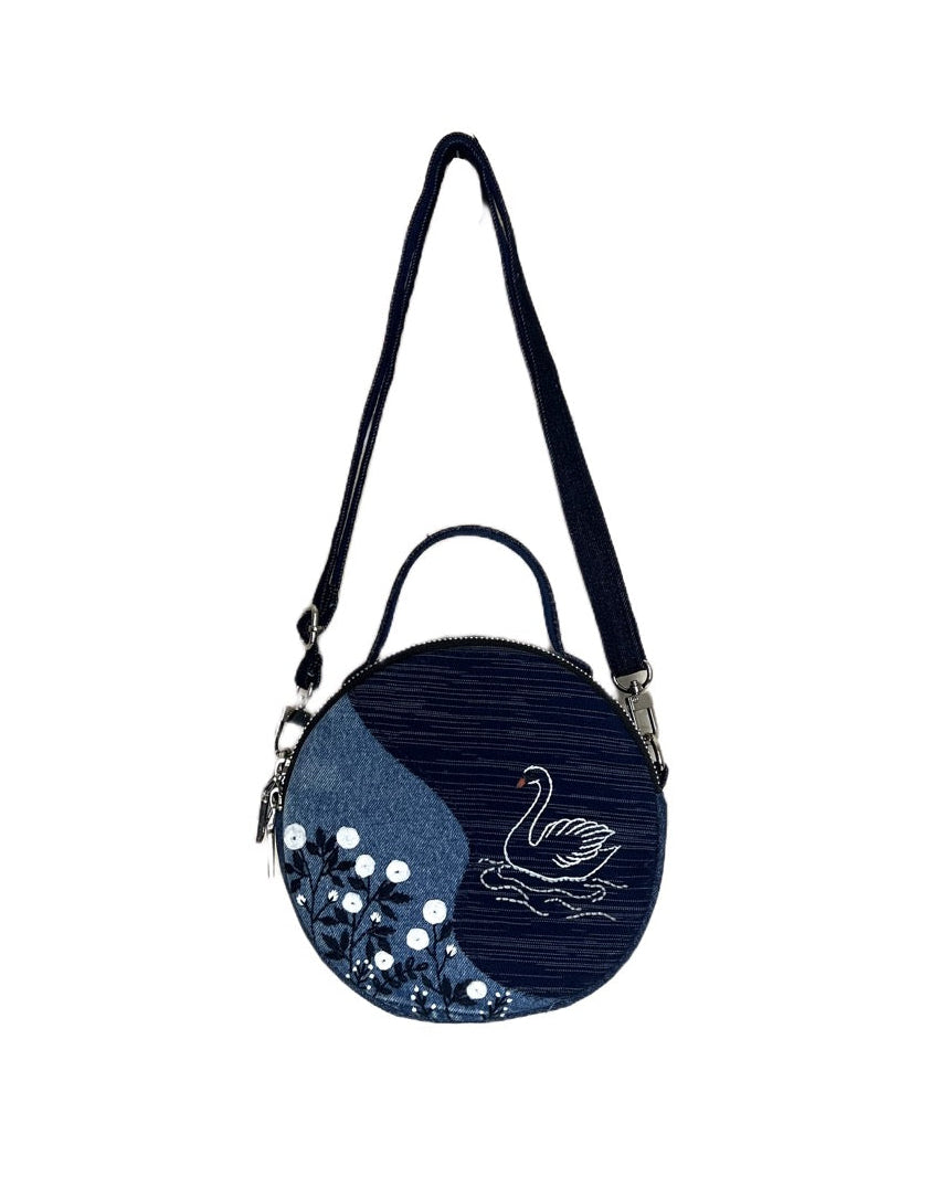 Hand-embroidered Mini Drum Bag