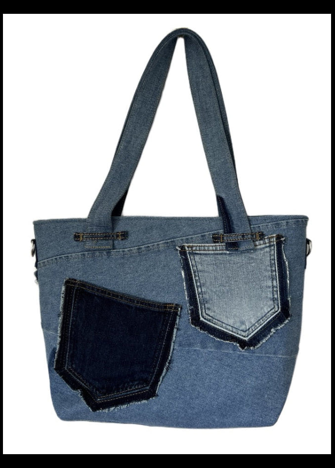 Unique handmade denim tote bag - Auckland online