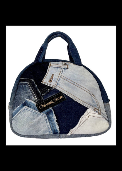 One-of-a-kind upcycled denim dome bag for women Auckland online 7A