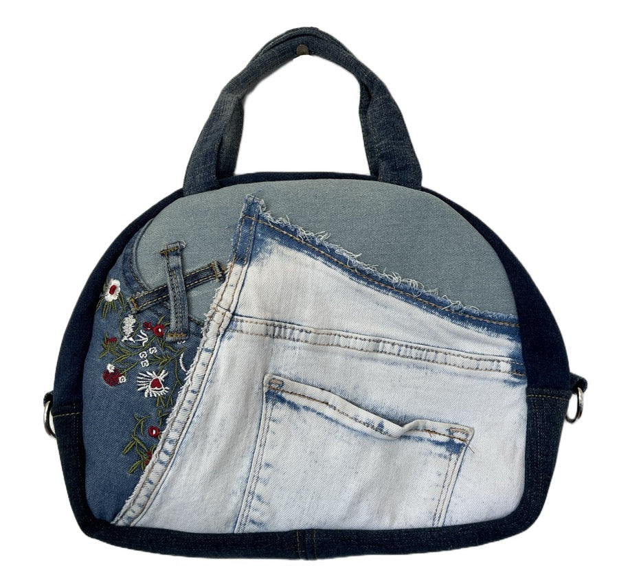 Upcycled denim dome bag for lades Auckland NZ