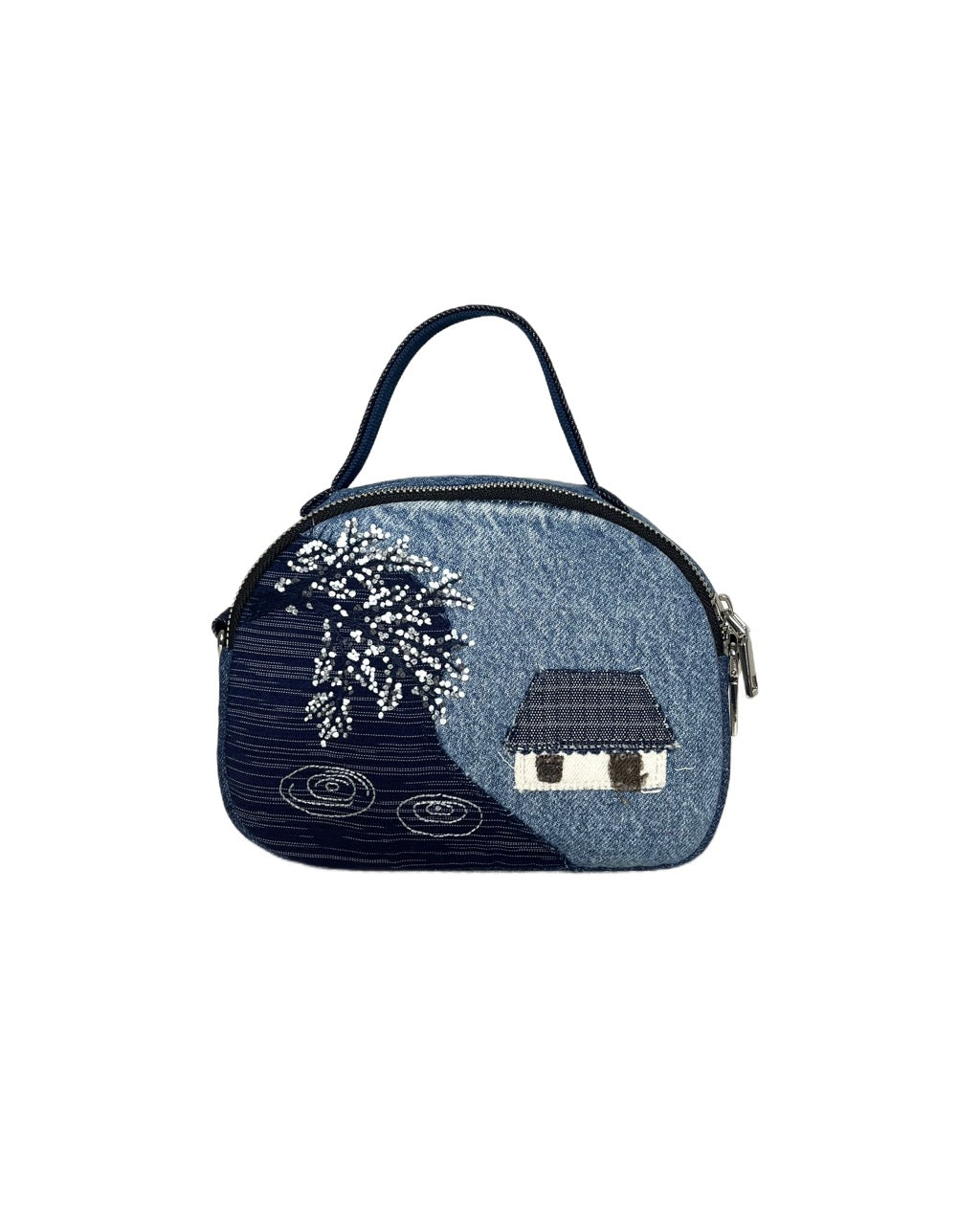 Hand-embroidered Mini Dome Bag