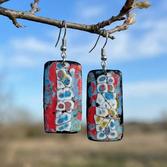 Handmade lacquer earrings unique for women NZ online