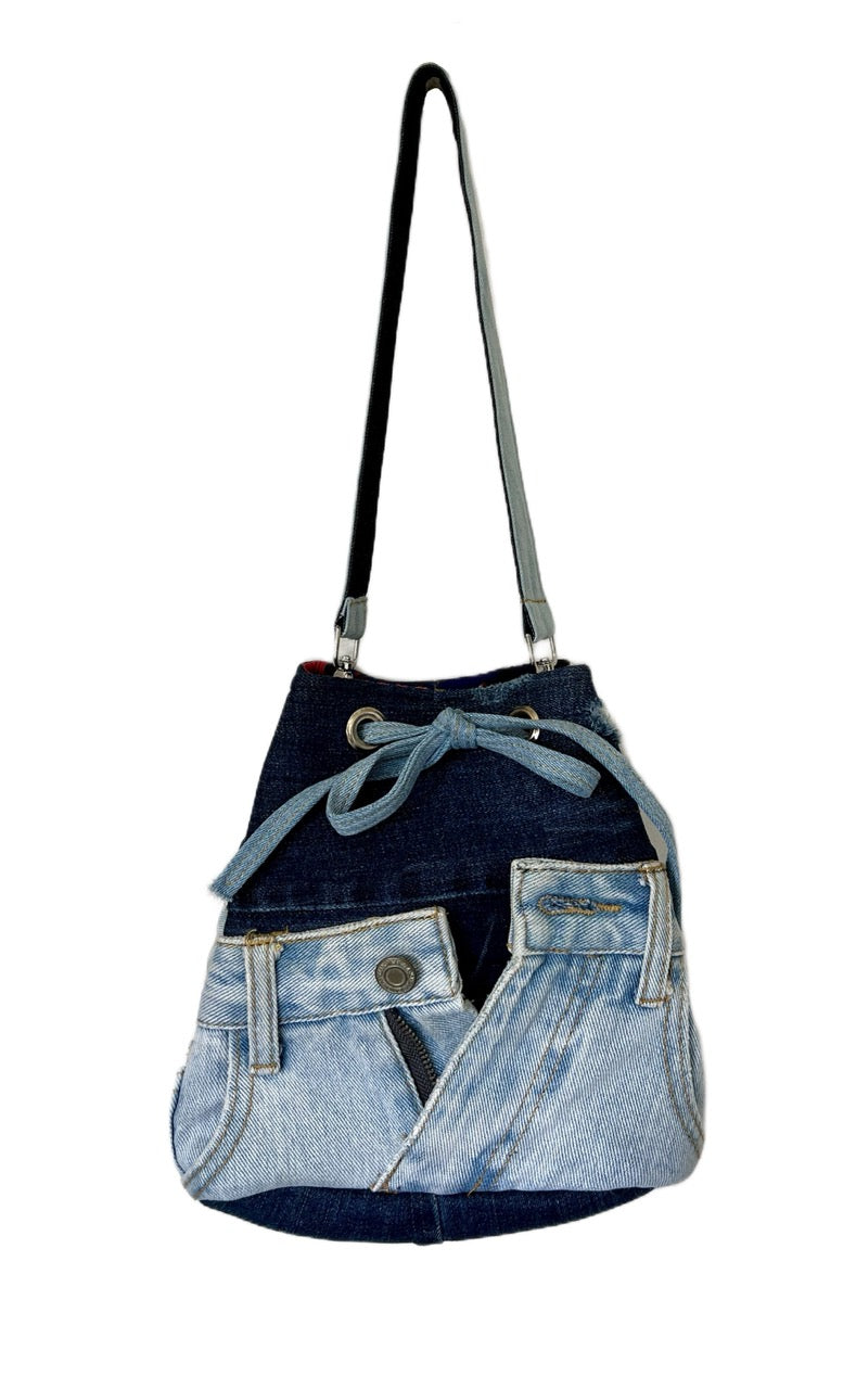 Handmade denim bucket bag for woman New Zealand
