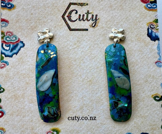 Light weight earrings made from coconut shell for ladies NZ online