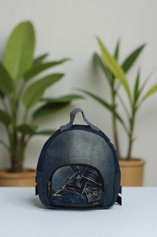 Unisex Handmade upcycled mini backpack NZ 