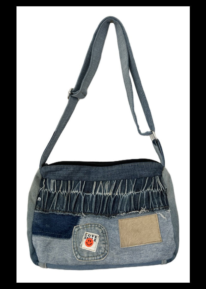 Unisex One-of-a-kind cross-body bag - denim bag online New Zealand