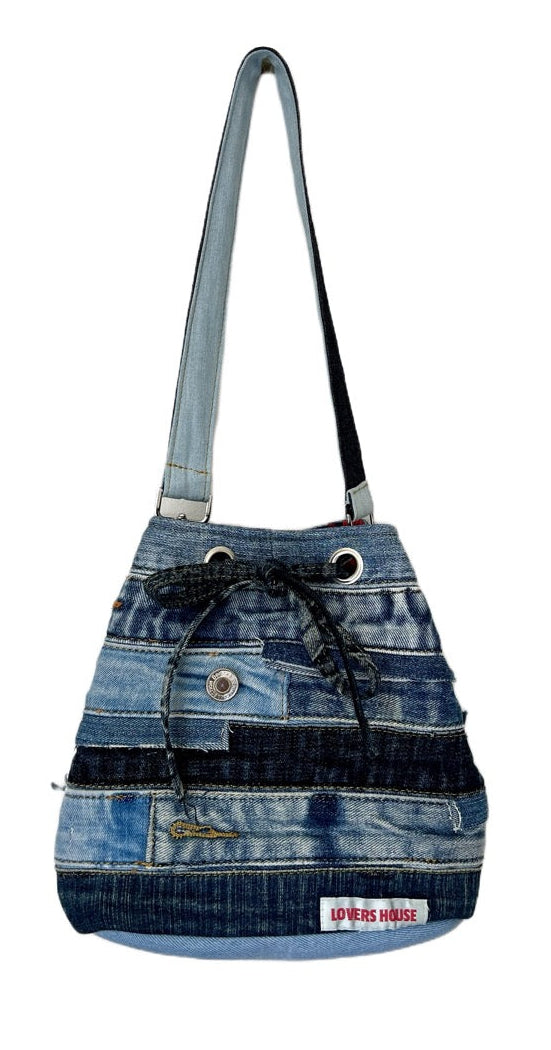 One-of-a-kind denim bucket bag Auckland online Cuty