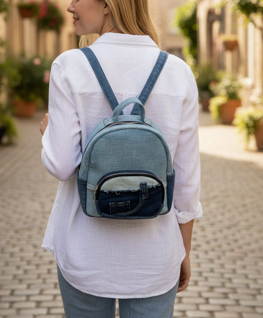 One-of-a-kind denim mini backpack 6 Auckland