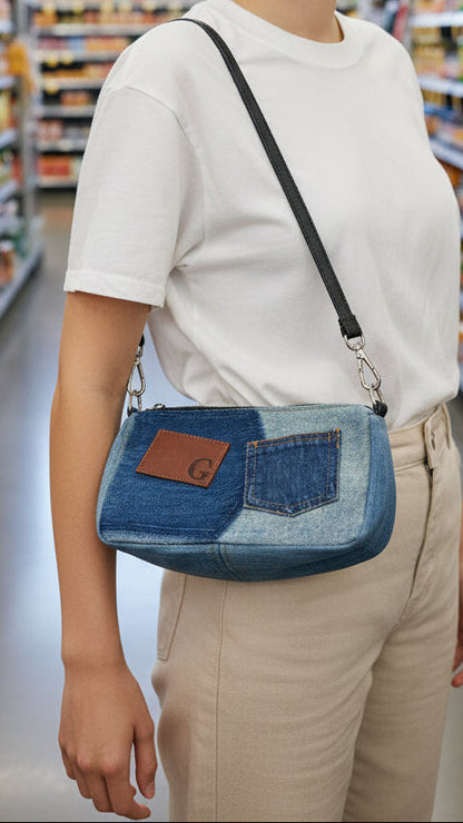 Denim shoulder bag for women New Zealand 4A online 