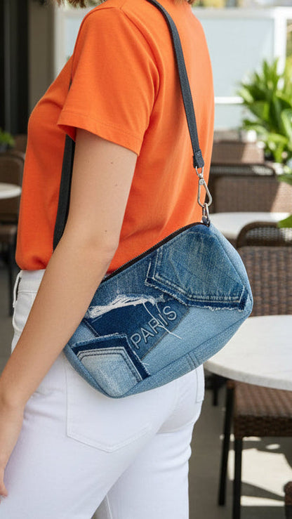 Denim shoulder bag 4B Auckland for women