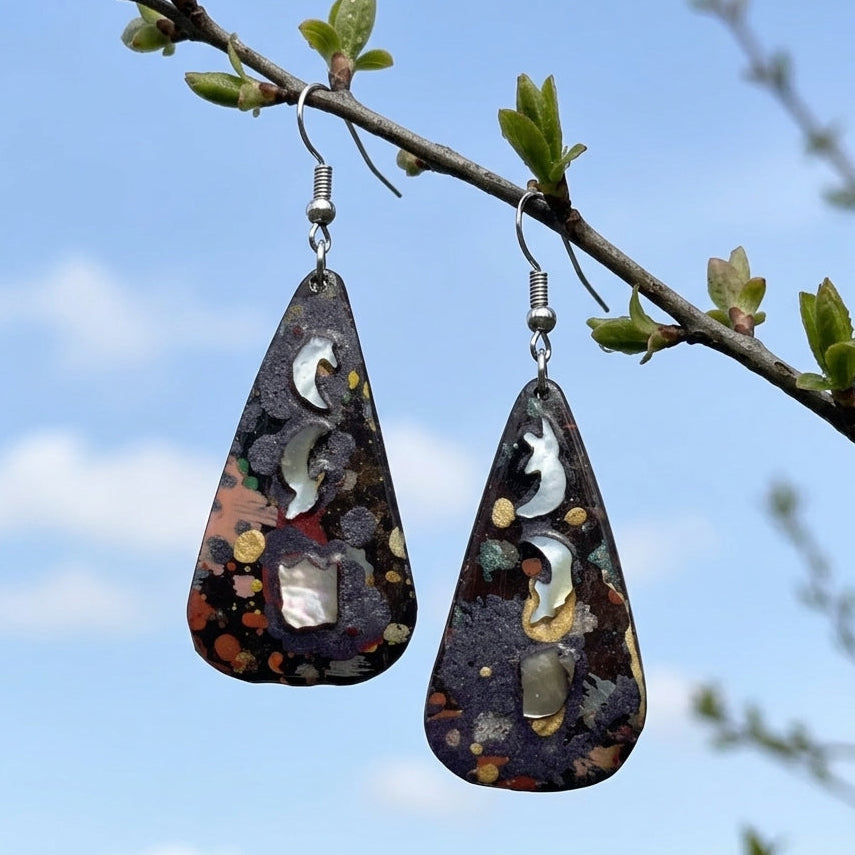 Unique handmade earrings gift for women NZ online ether 03