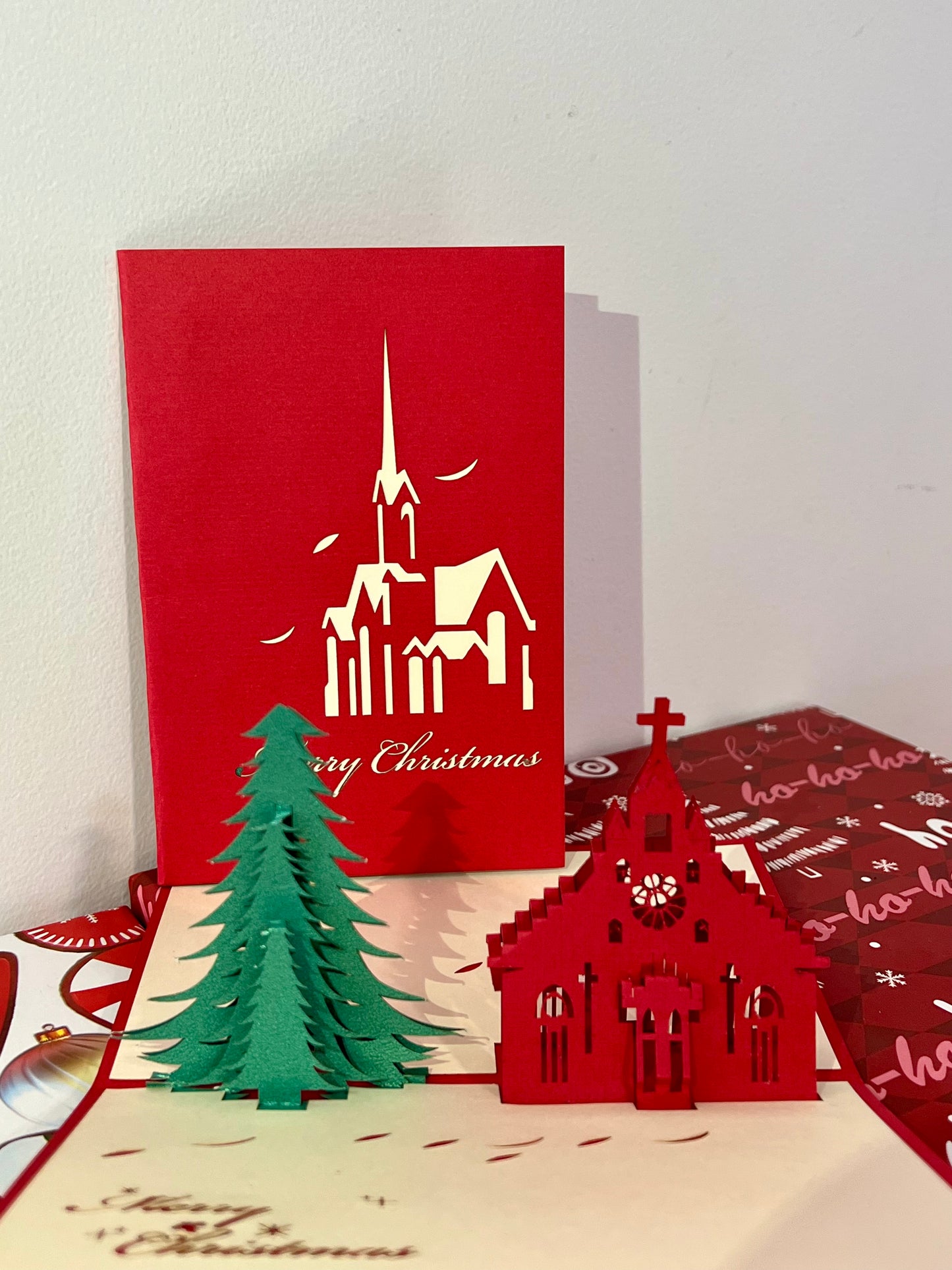 Christmas popup card New Zealand - in and outside