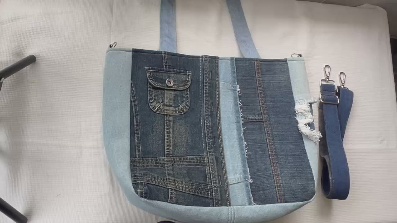 handmade denim tote bag for women Auckland online