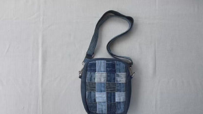 Handmade crossbody upcycled bag unisex online Auckland