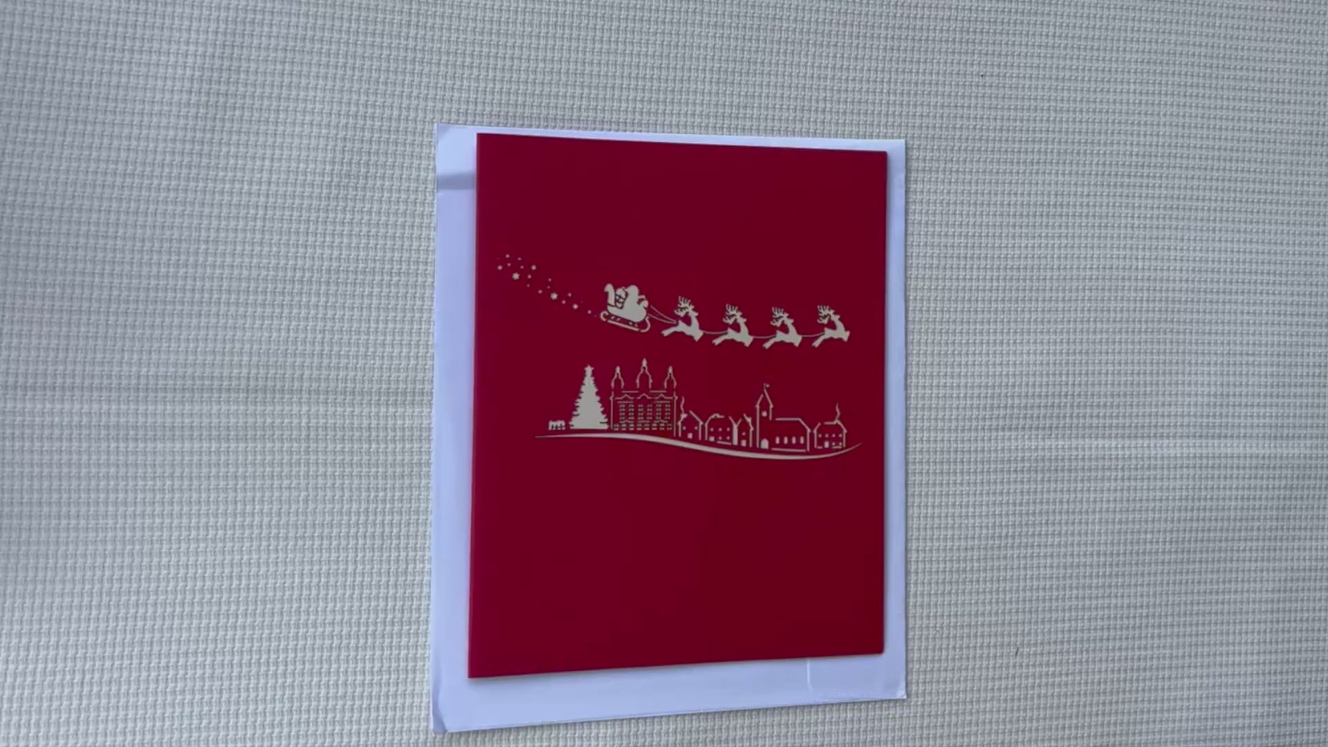 Santa Christmas handmade popup card