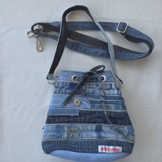 Unique denim bucket bag 8B Auckland New Zealand online