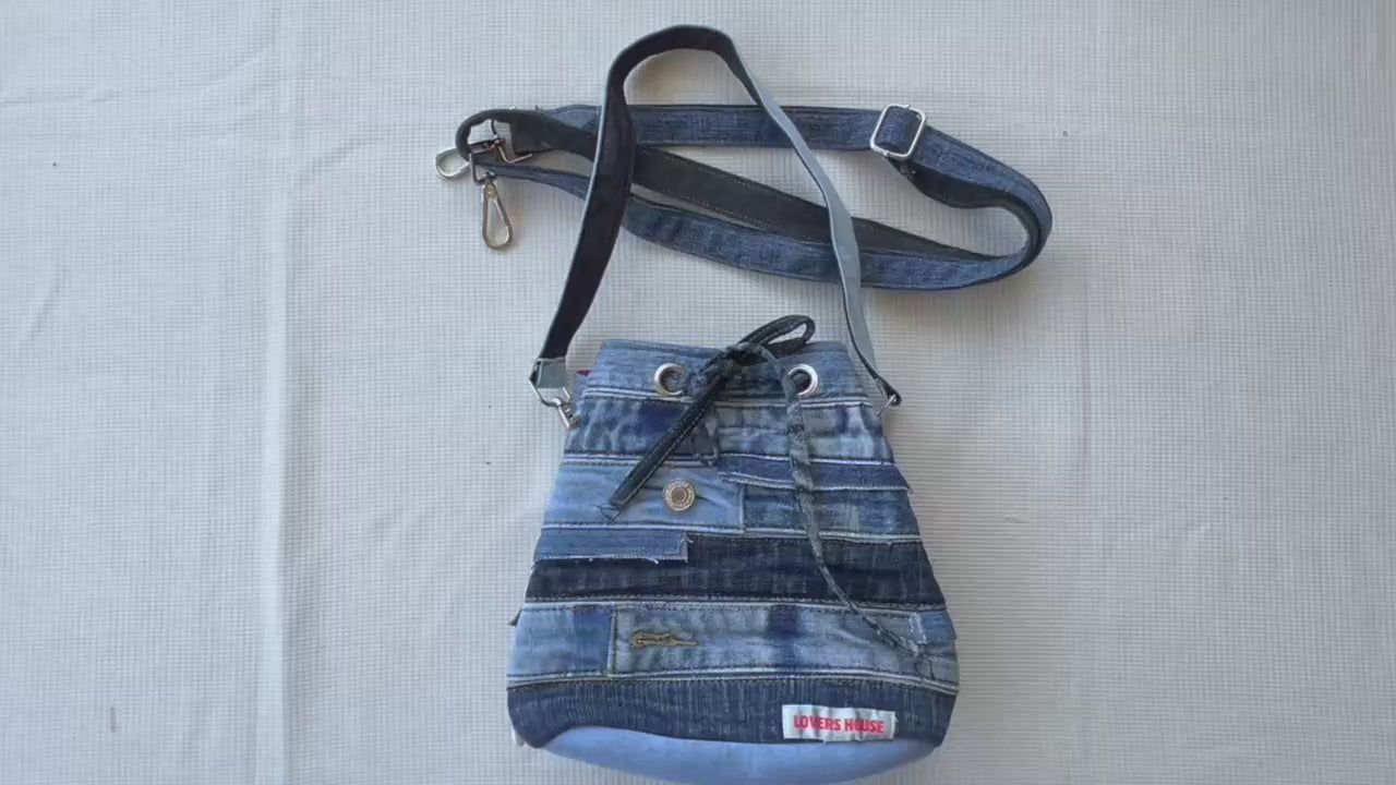 Unique denim bucket bag 8B Auckland New Zealand online