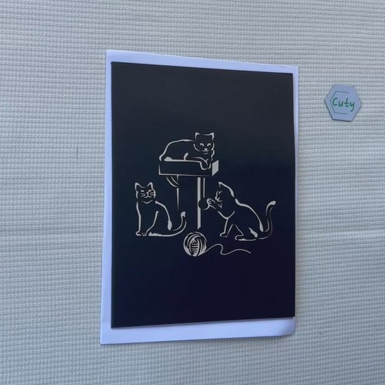 Cat Playhouse popup card - Review