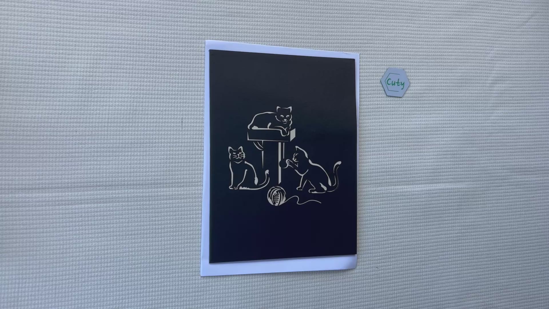 Cat Playhouse popup card - Review