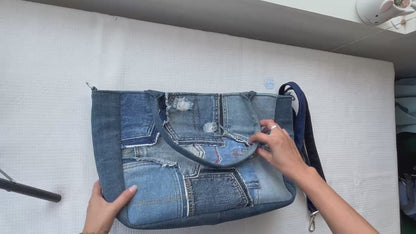 Medium denim tote bag handmade Auckland - review