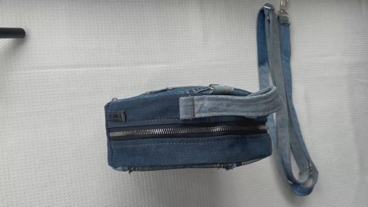 One-of-a-kind denim drum backpack for ladies Auckland online