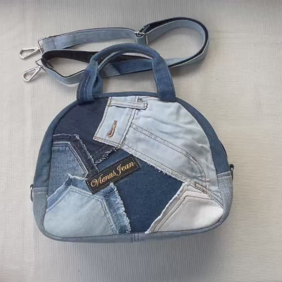 Handmade unique denim dome bag online New Zealand