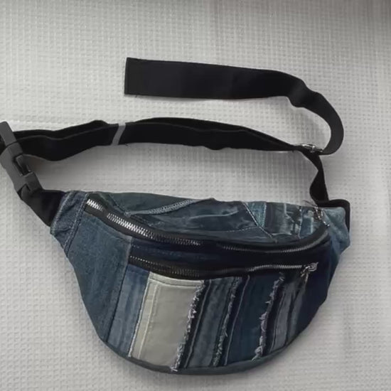 One-of-a-kind denim fancy bag for men Auckland New Zealand