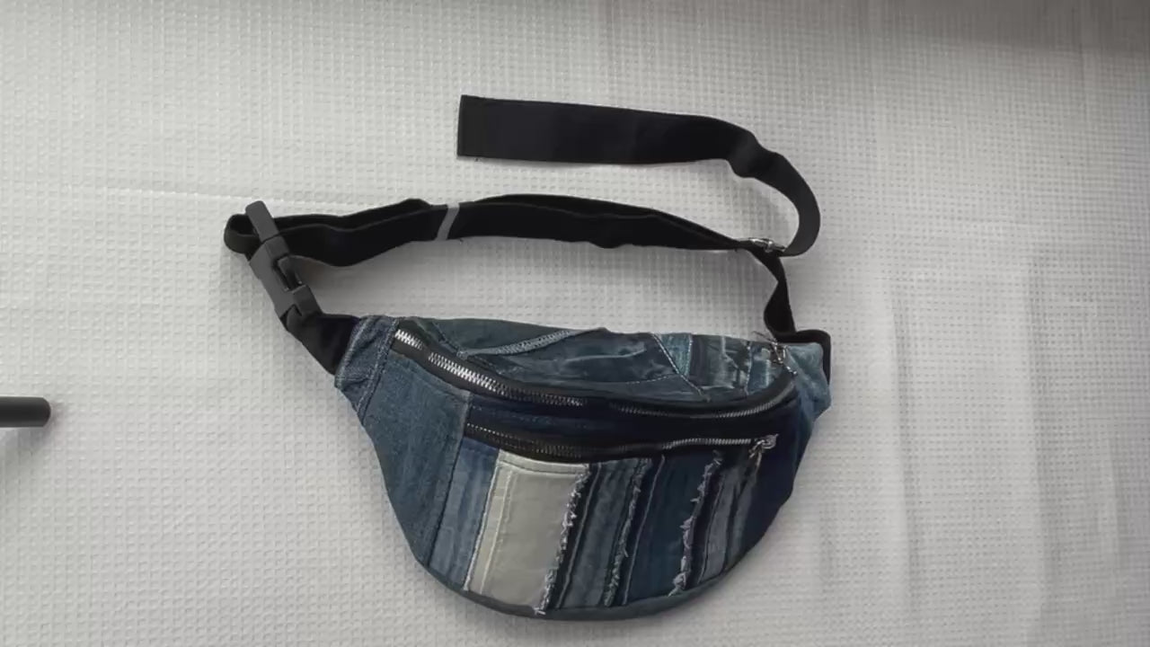 One-of-a-kind denim fancy bag for men Auckland New Zealand